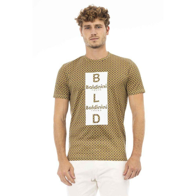 Baldinini Trend Yellow Cotton Men T-Shirt - Hilstor