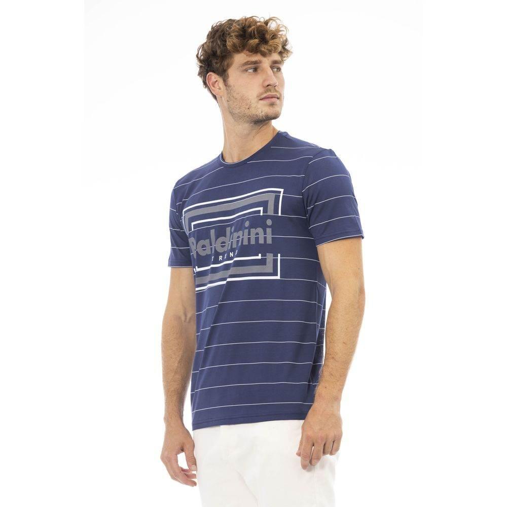Baldinini Trend Blue Cotton Men T-Shirt - Hilstor