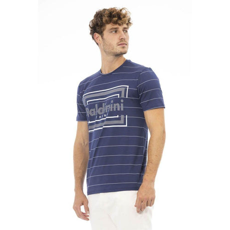 Baldinini Trend Blue Cotton Men T-Shirt - Hilstor