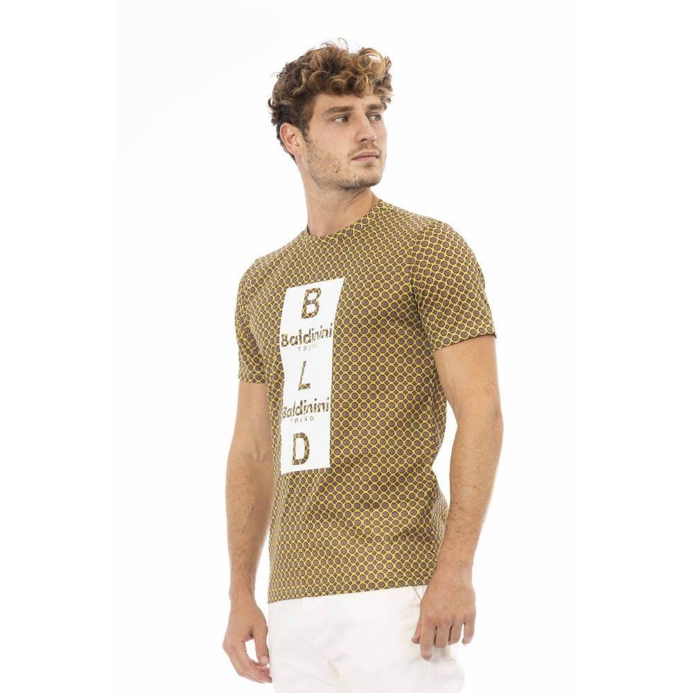 Baldinini Trend Yellow Cotton Men T-Shirt - Hilstor