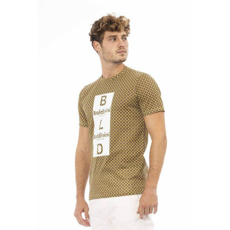 Baldinini Trend Yellow Cotton Men T-Shirt - Hilstor