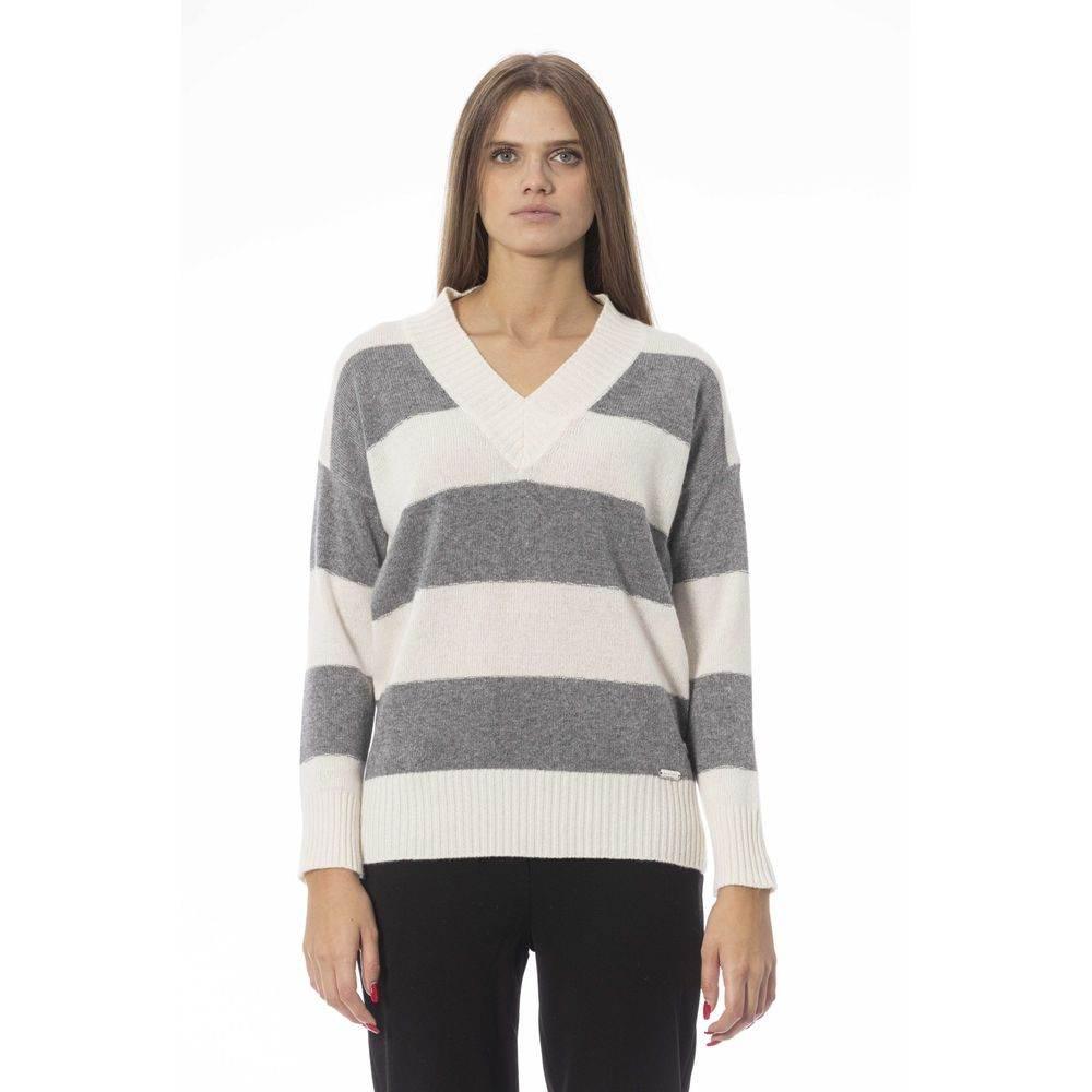 Baldinini Trend Gray Wool Women Sweater - Hilstor