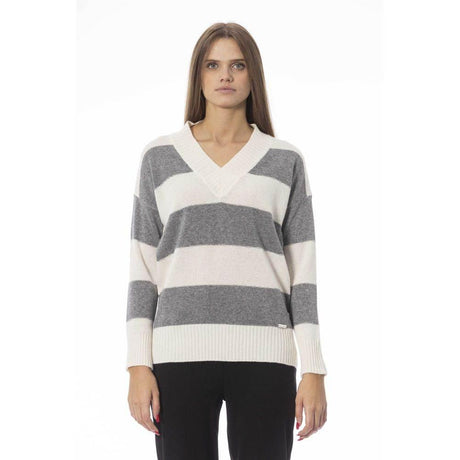 Baldinini Trend Gray Wool Women Sweater - Hilstor