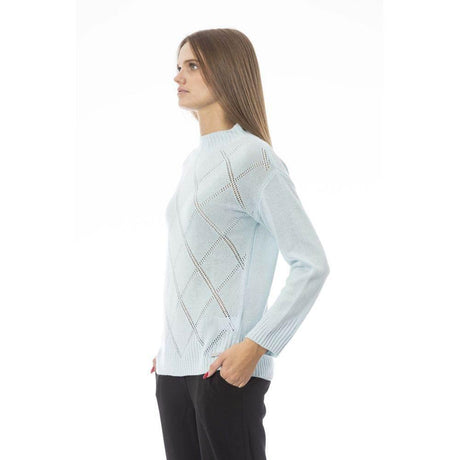 Baldinini Trend Light Blue Wool Women Sweater - Hilstor