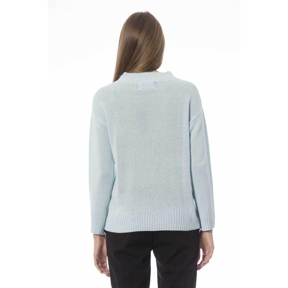 Baldinini Trend Light Blue Wool Women Sweater - Hilstor