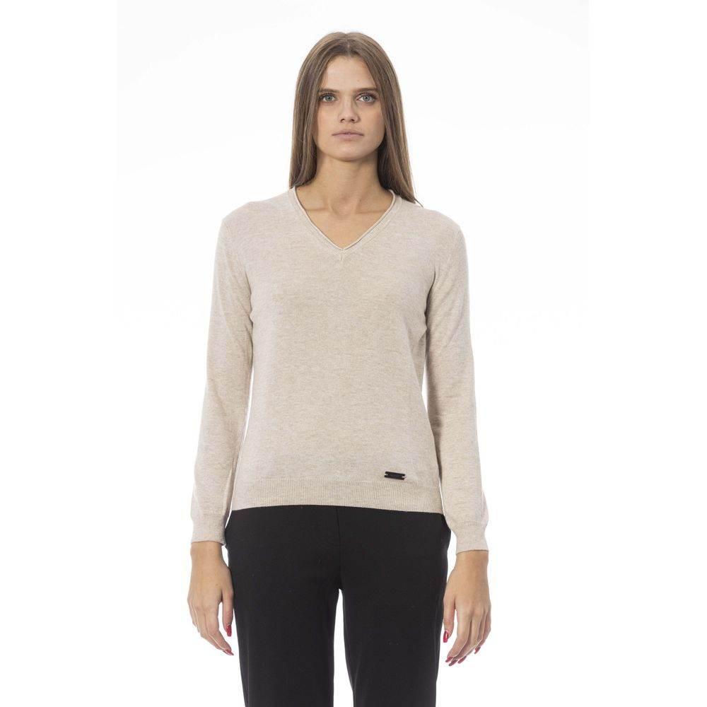 Baldinini Trend Beige Cashmere Women Sweater - Hilstor