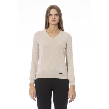Baldinini Trend Beige Cashmere Women Sweater - Hilstor
