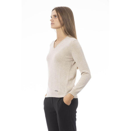 Baldinini Trend Beige Cashmere Women Sweater - Hilstor