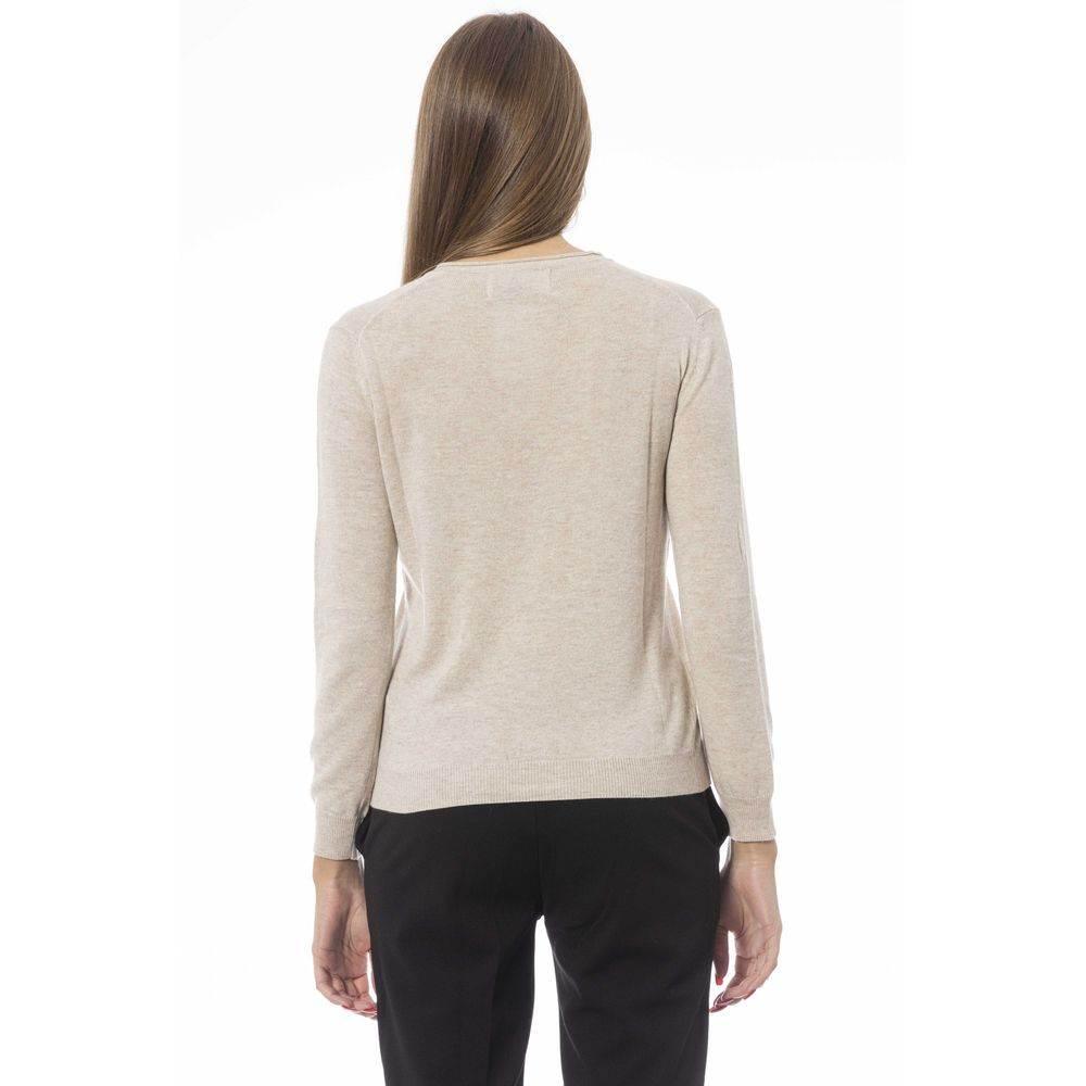 Baldinini Trend Beige Cashmere Women Sweater - Hilstor