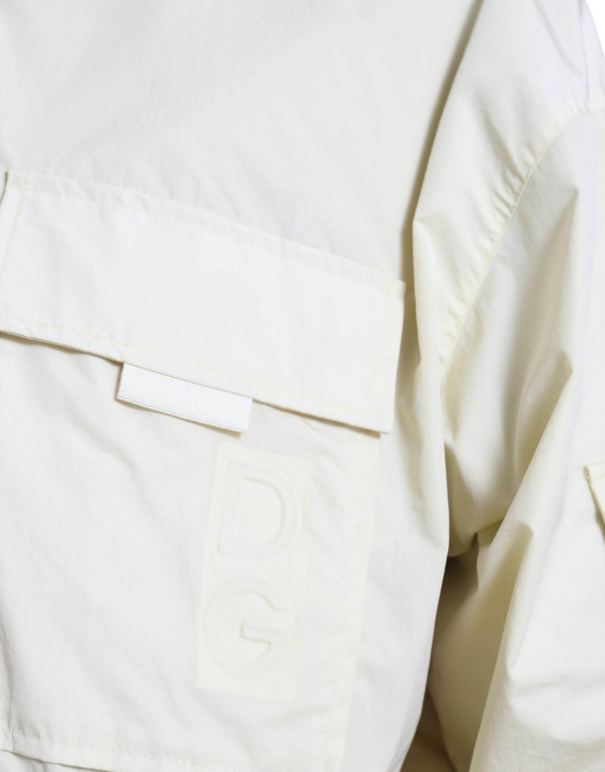 Dolce & Gabbana Yellow Nylon Collared Full Zip Parka Jacket - Hilstor