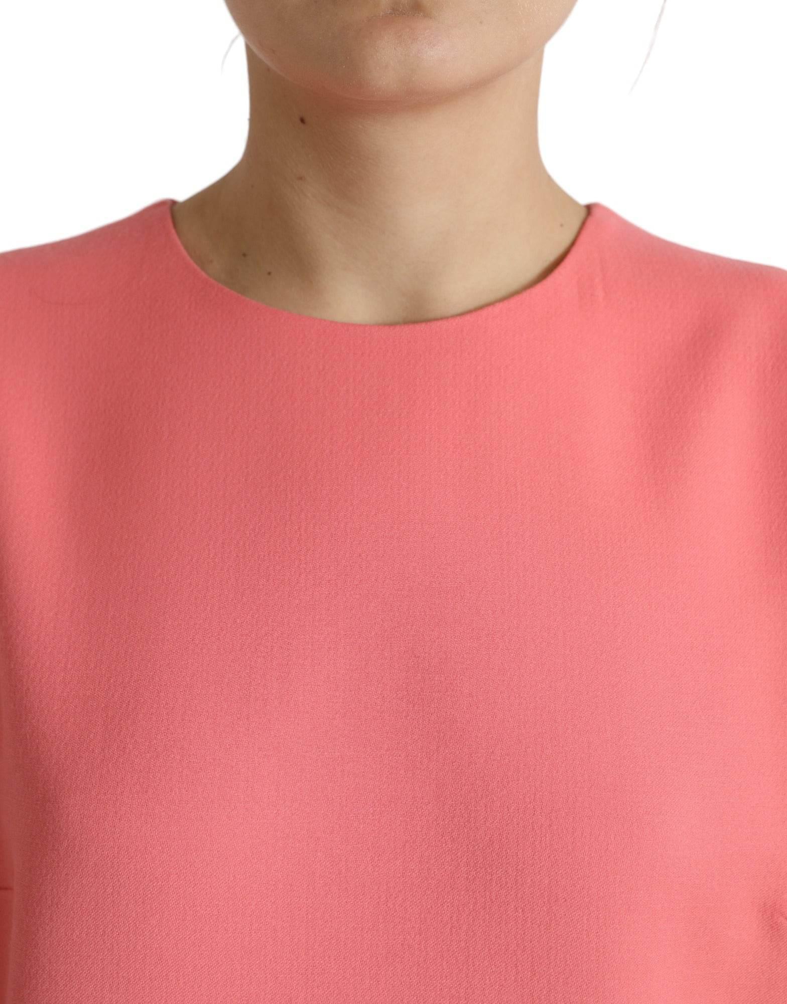 Dolce & Gabbana Chic Pink Sleeveless Shift Mini Dress - Hilstor