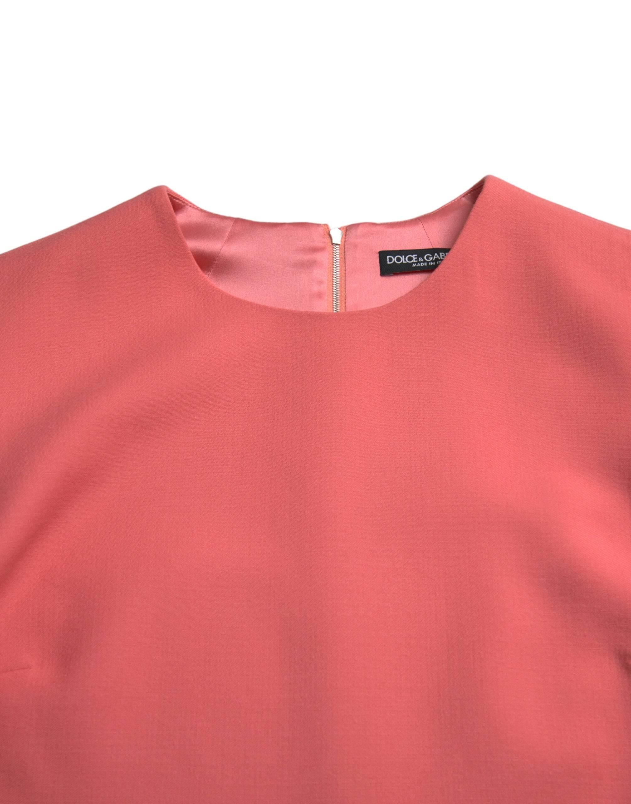 Dolce & Gabbana Chic Pink Sleeveless Shift Mini Dress - Hilstor