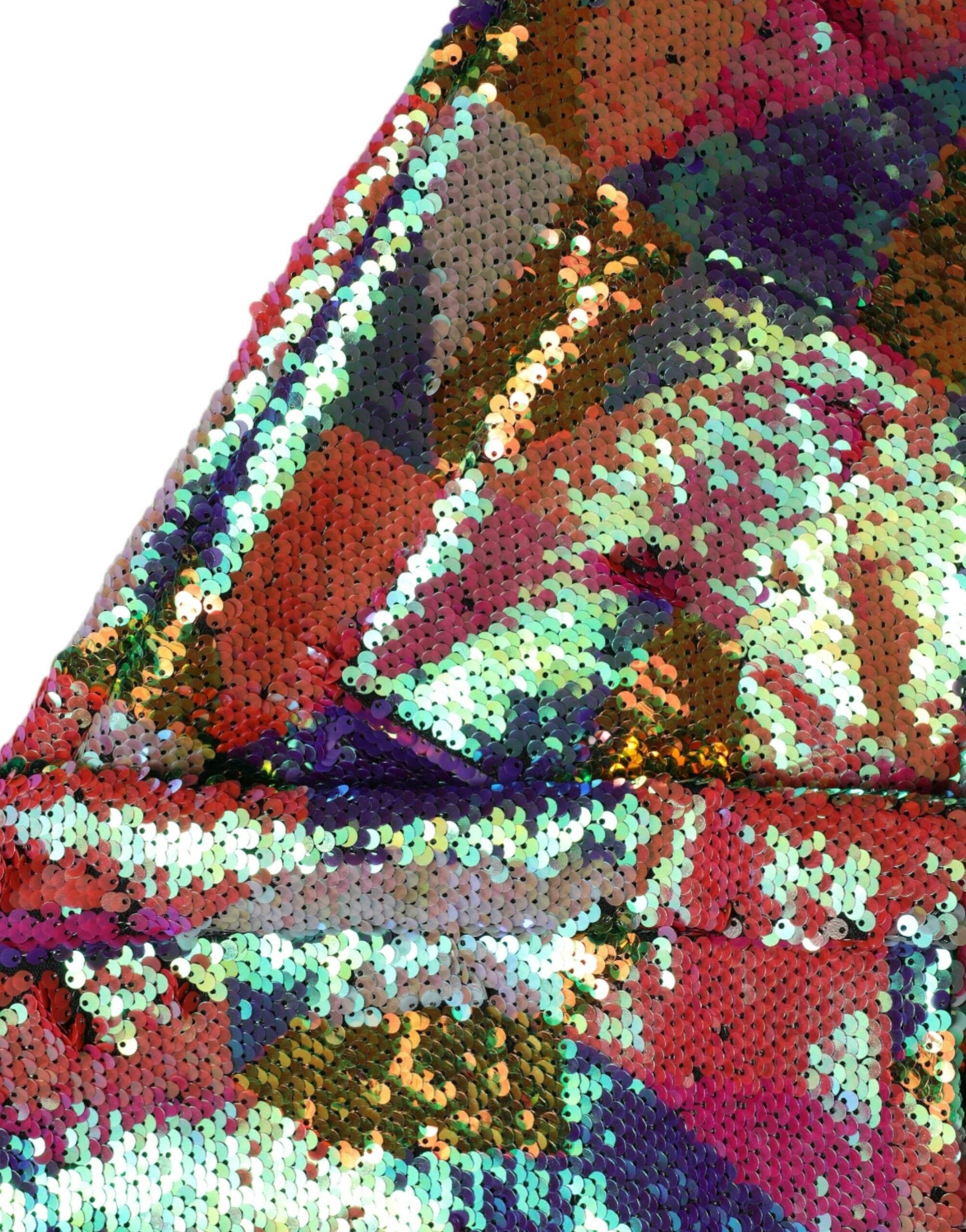 Dolce & Gabbana Multicolor Sequined Long Jacket - Hilstor