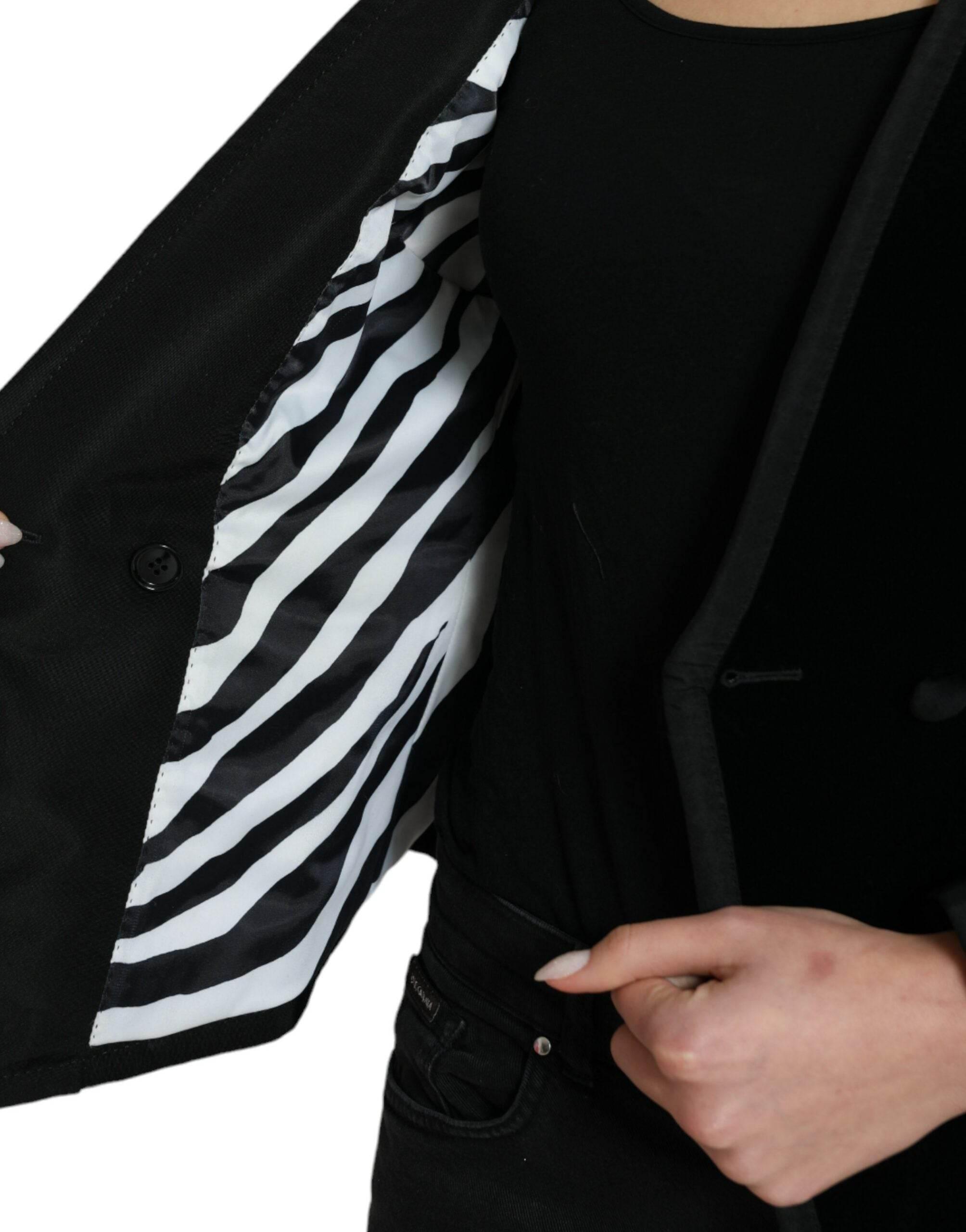Dolce & Gabbana Elegant Double Breasted Cotton-Silk Blazer - Hilstor