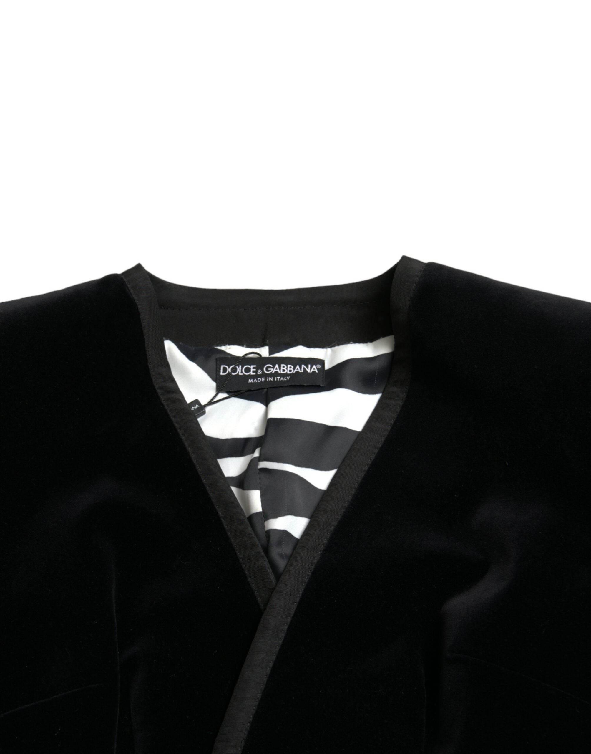 Dolce & Gabbana Elegant Double Breasted Cotton-Silk Blazer - Hilstor