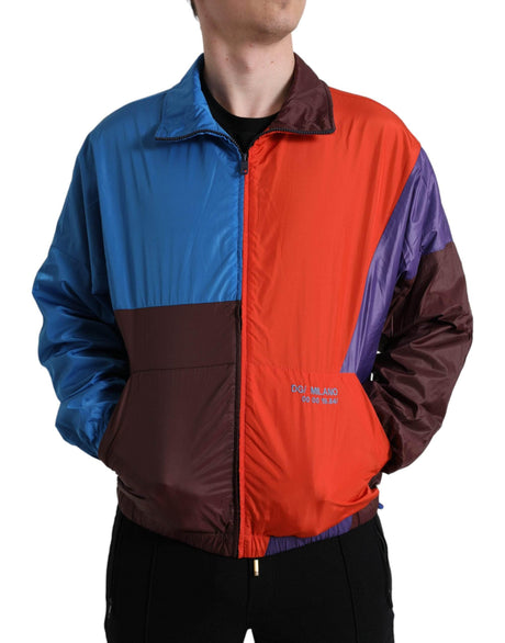 Dolce & Gabbana Multicolor Color Windbreaker Jacket - Hilstor