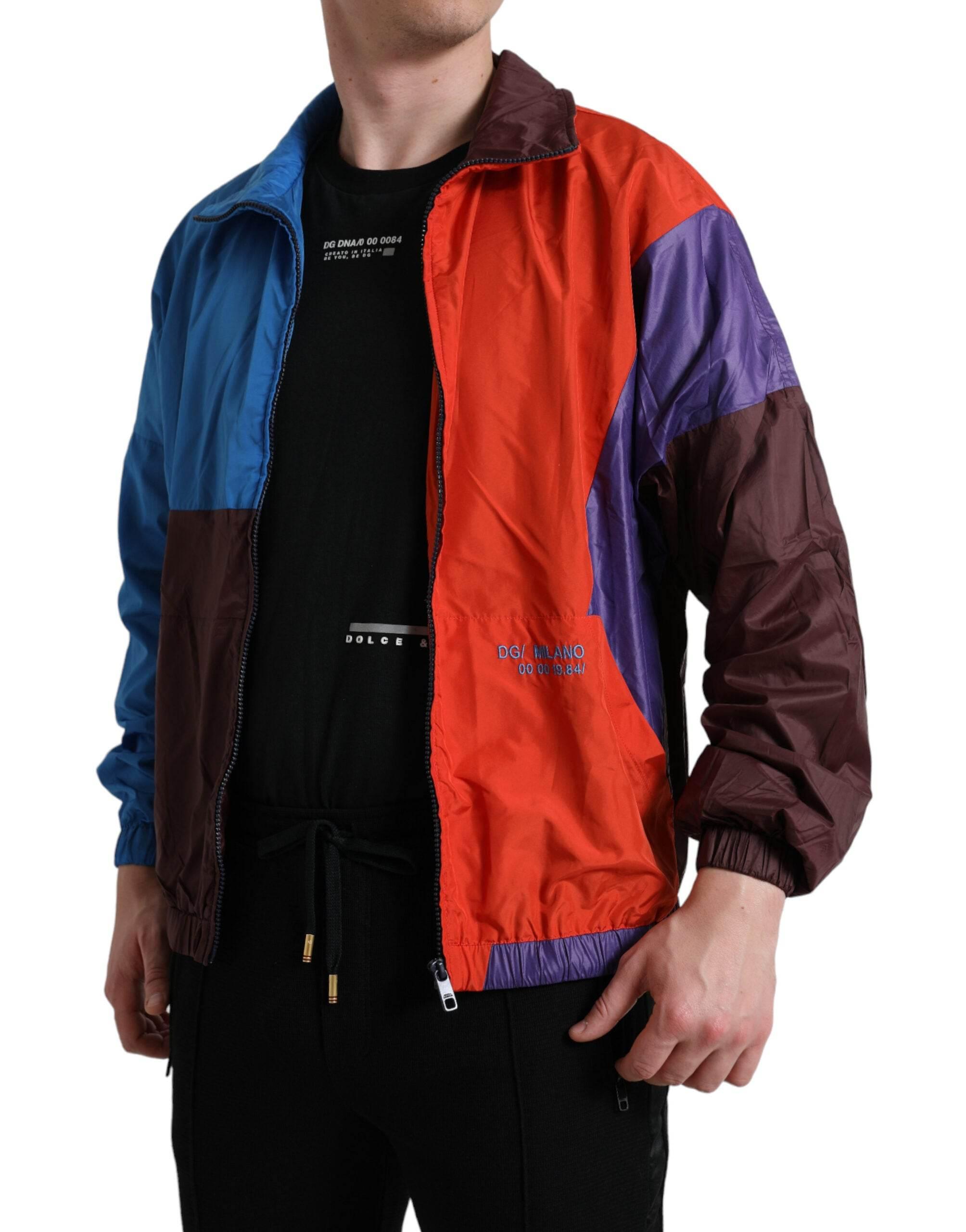 Dolce & Gabbana Multicolor Color Windbreaker Jacket - Hilstor