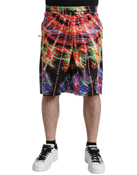 Dolce & Gabbana Elegant Luminary Print Bermuda Shorts - Hilstor