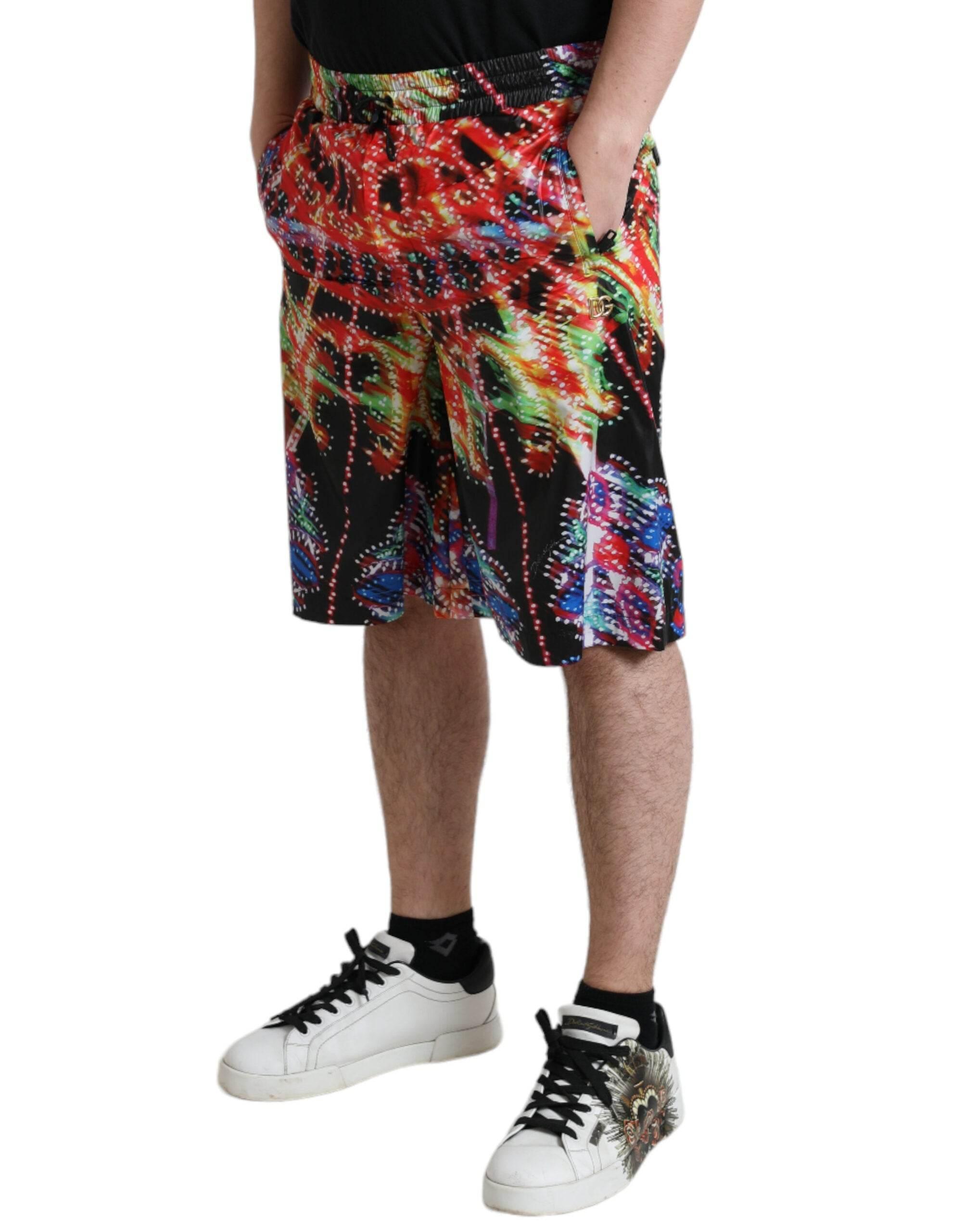 Dolce & Gabbana Elegant Luminary Print Bermuda Shorts - Hilstor