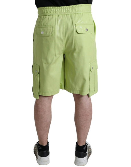 Dolce & Gabbana Light Green Cotton Men Cargo Bermuda Shorts - Hilstor