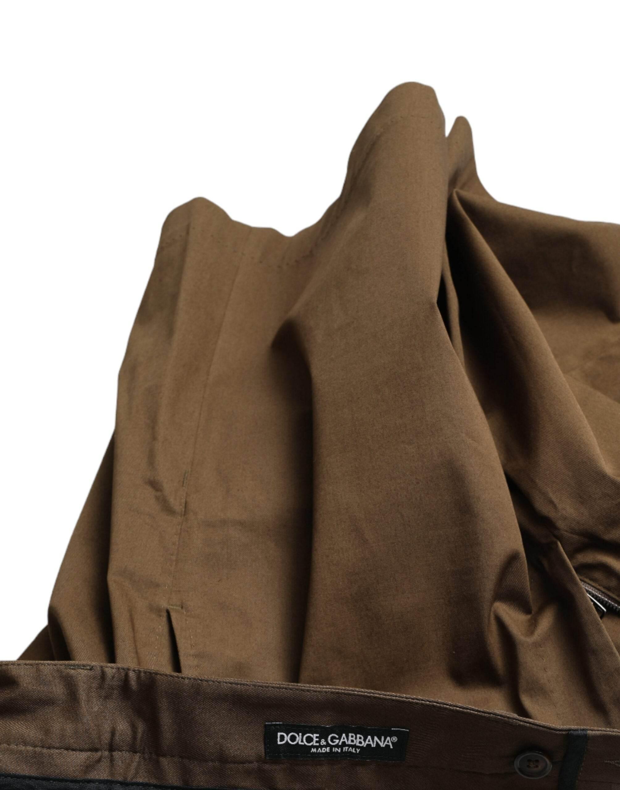 Dolce & Gabbana Brown Cotton Stretch Men Bermuda Shorts - Hilstor