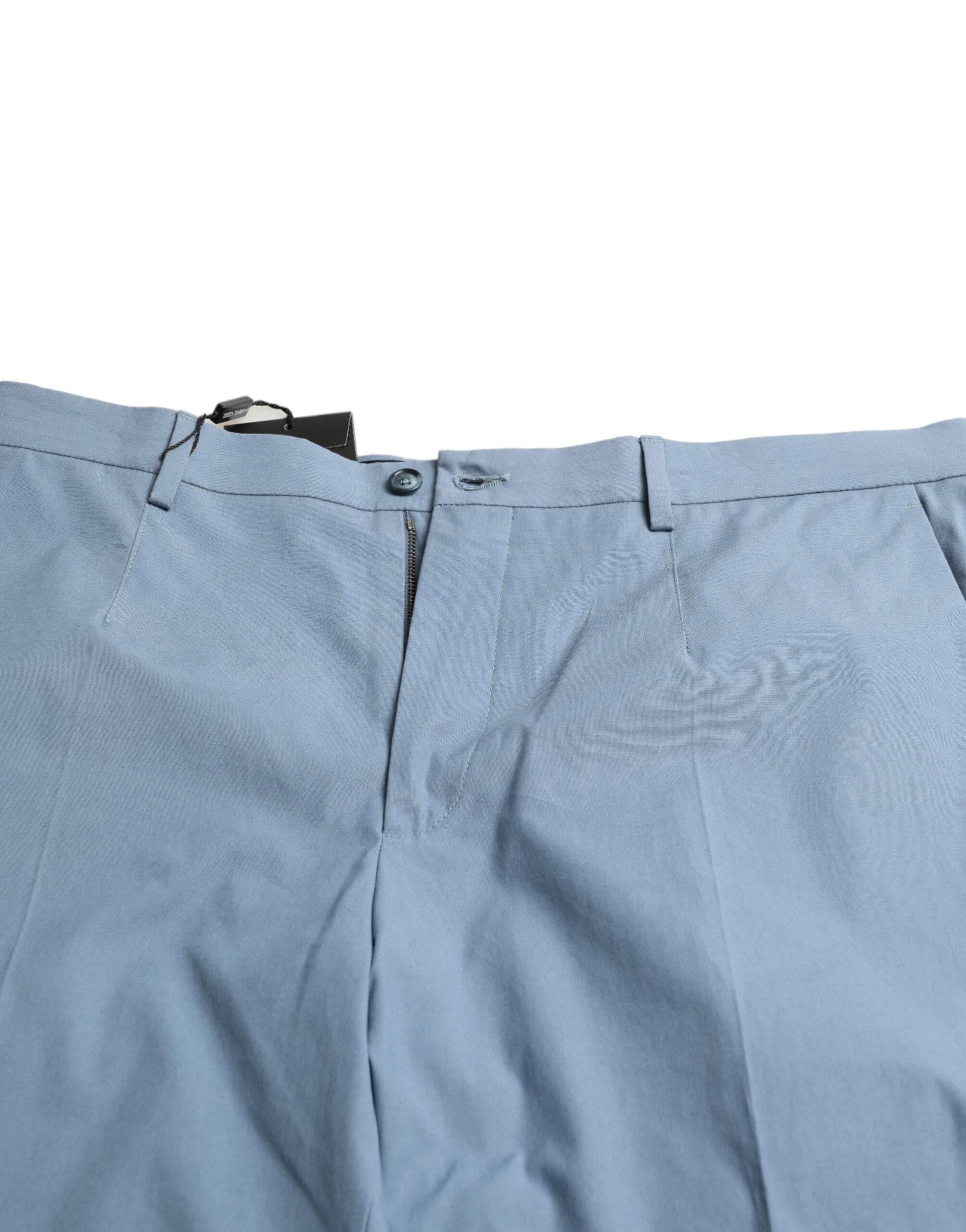 Dolce & Gabbana Sky Blue Cotton Bermuda Shorts - Hilstor
