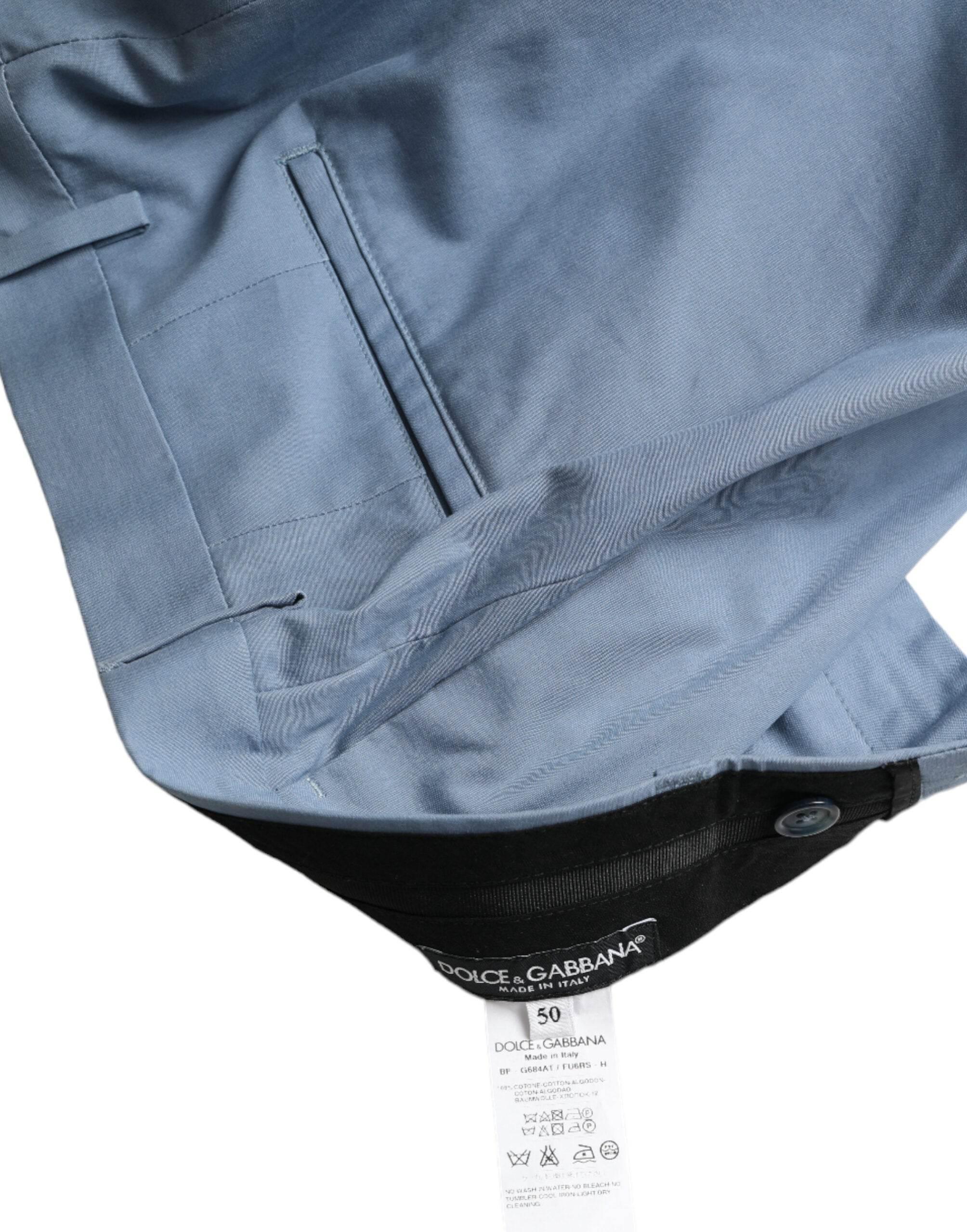 Dolce & Gabbana Sky Blue Cotton Bermuda Shorts - Hilstor