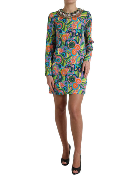 Dolce & Gabbana Multicolor Geometric Silk Mini Dress - Hilstor