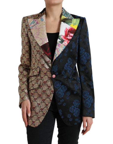 Dolce & Gabbana Elegant Multicolor Patchwork Blazer - Hilstor