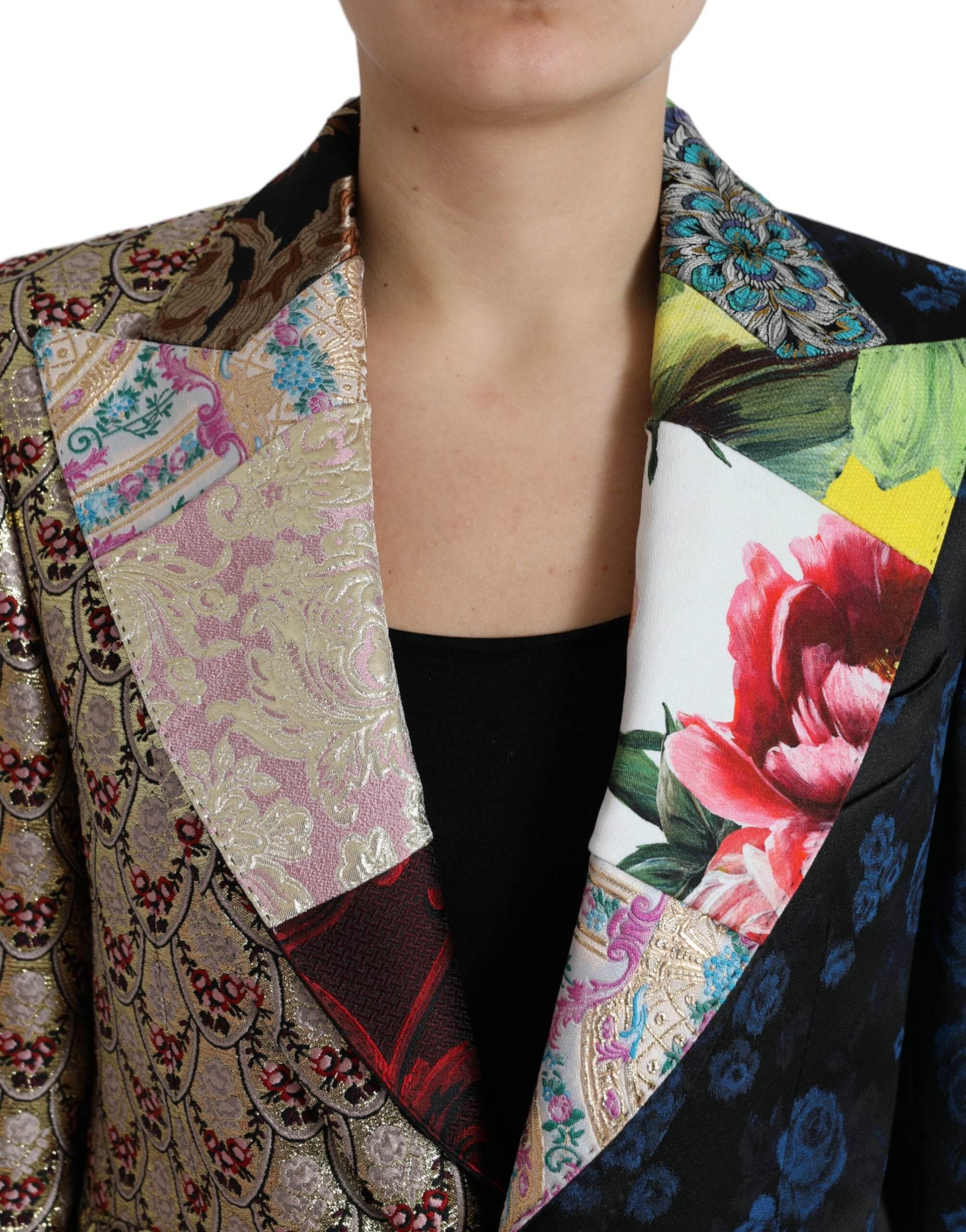 Dolce & Gabbana Elegant Multicolor Patchwork Blazer - Hilstor
