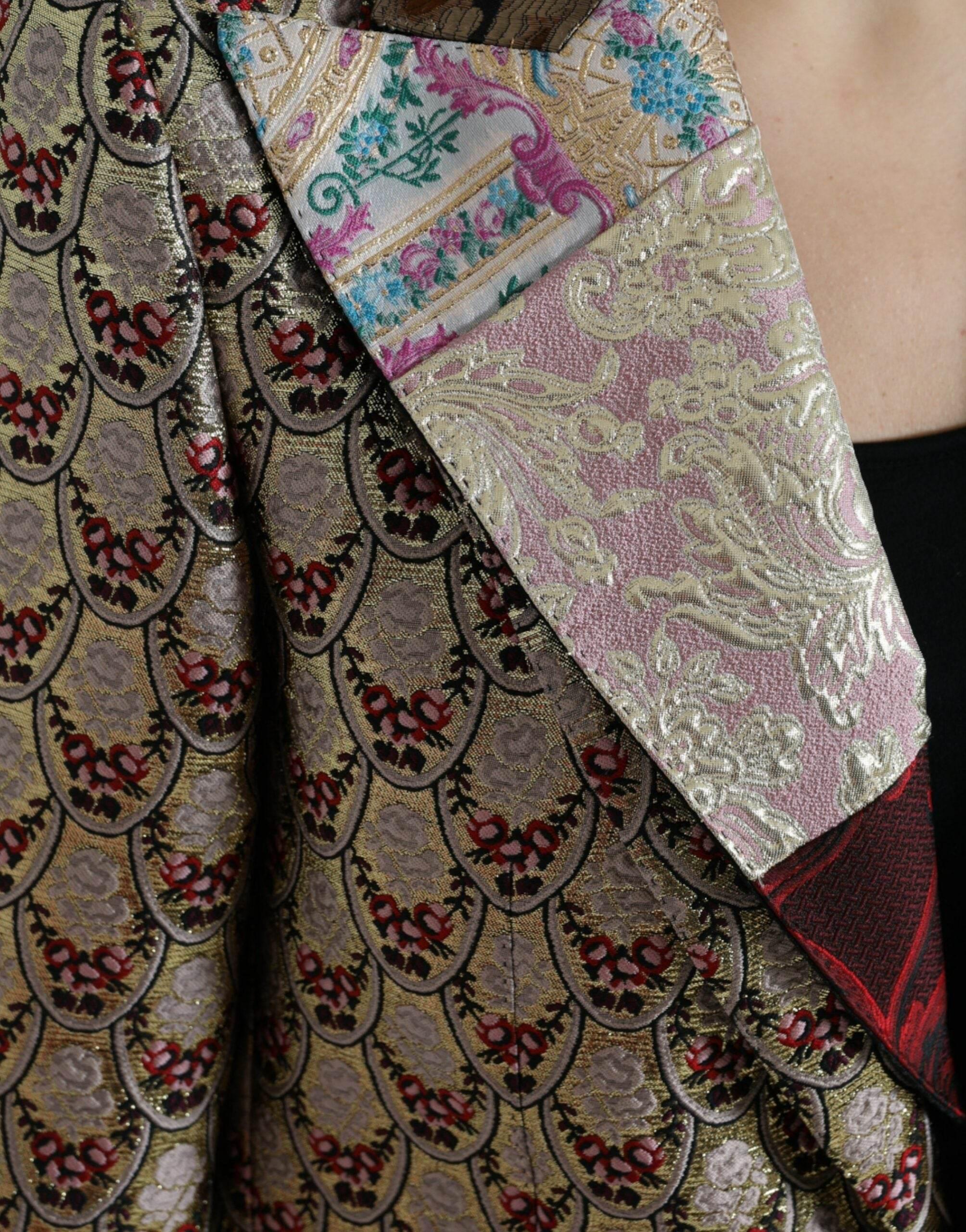 Dolce & Gabbana Elegant Multicolor Patchwork Blazer - Hilstor