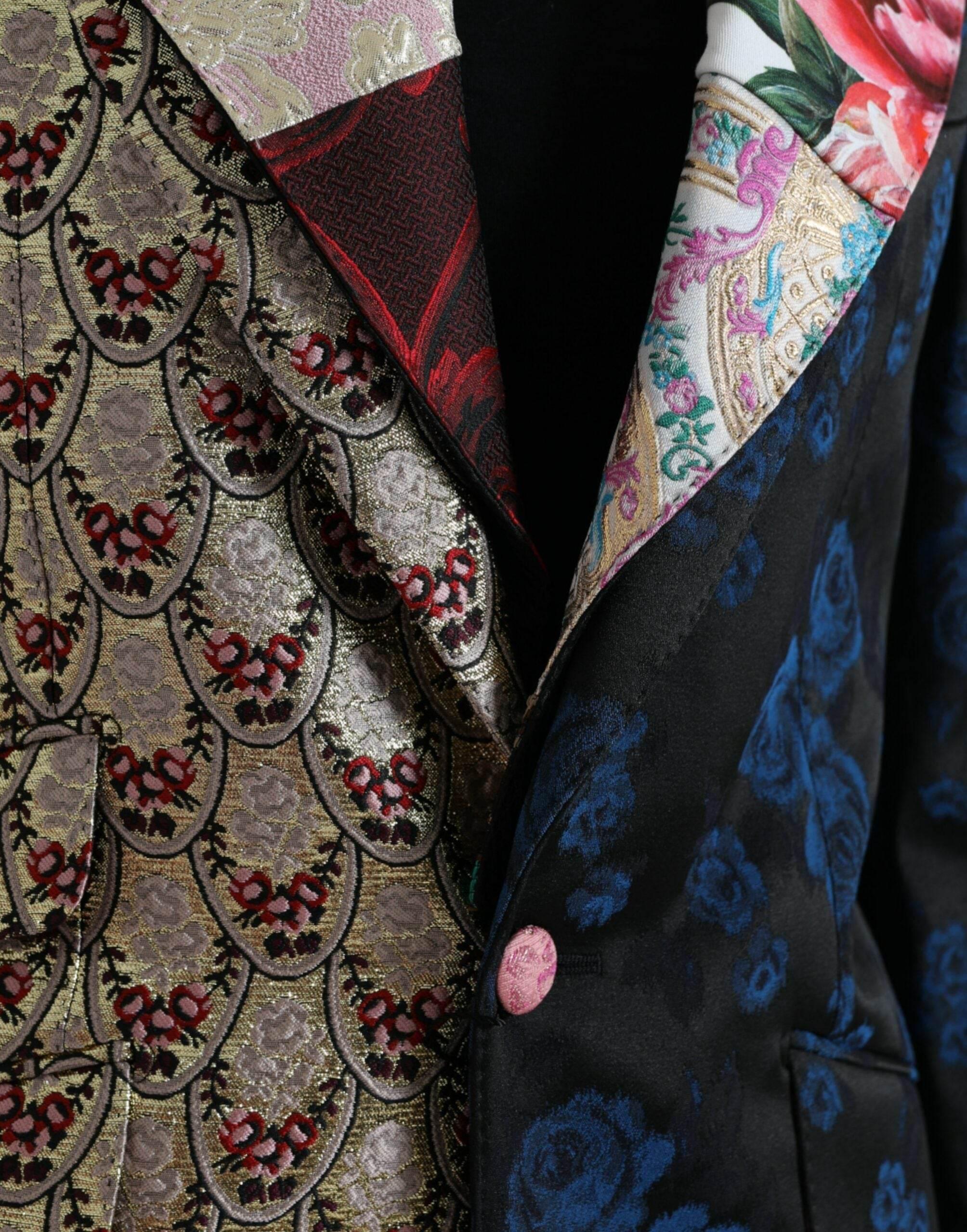 Dolce & Gabbana Elegant Multicolor Patchwork Blazer - Hilstor
