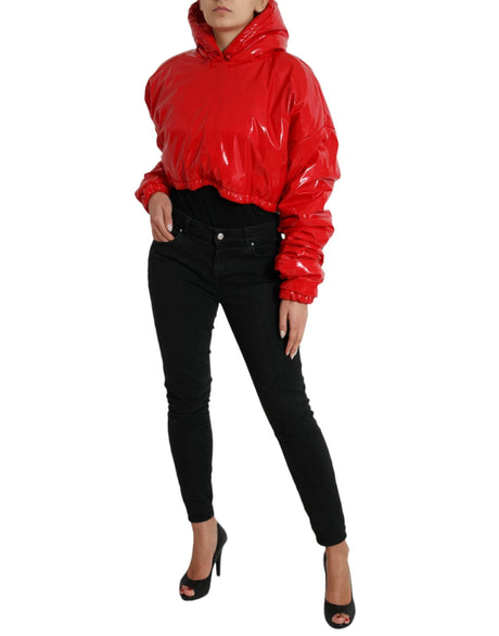 Dolce & Gabbana Chic Shiny Red Cropped Jacket - Hilstor