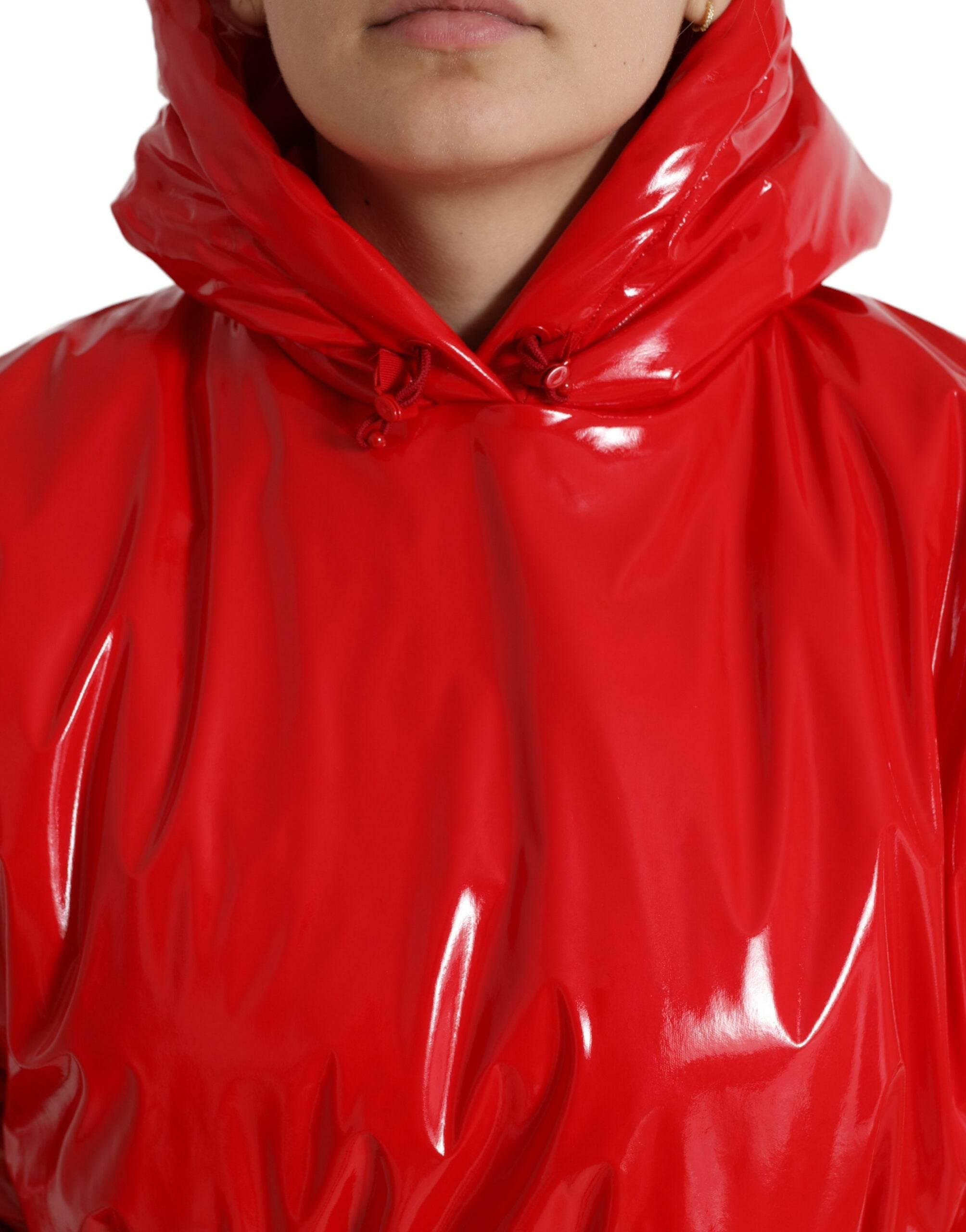 Dolce & Gabbana Chic Shiny Red Cropped Jacket - Hilstor