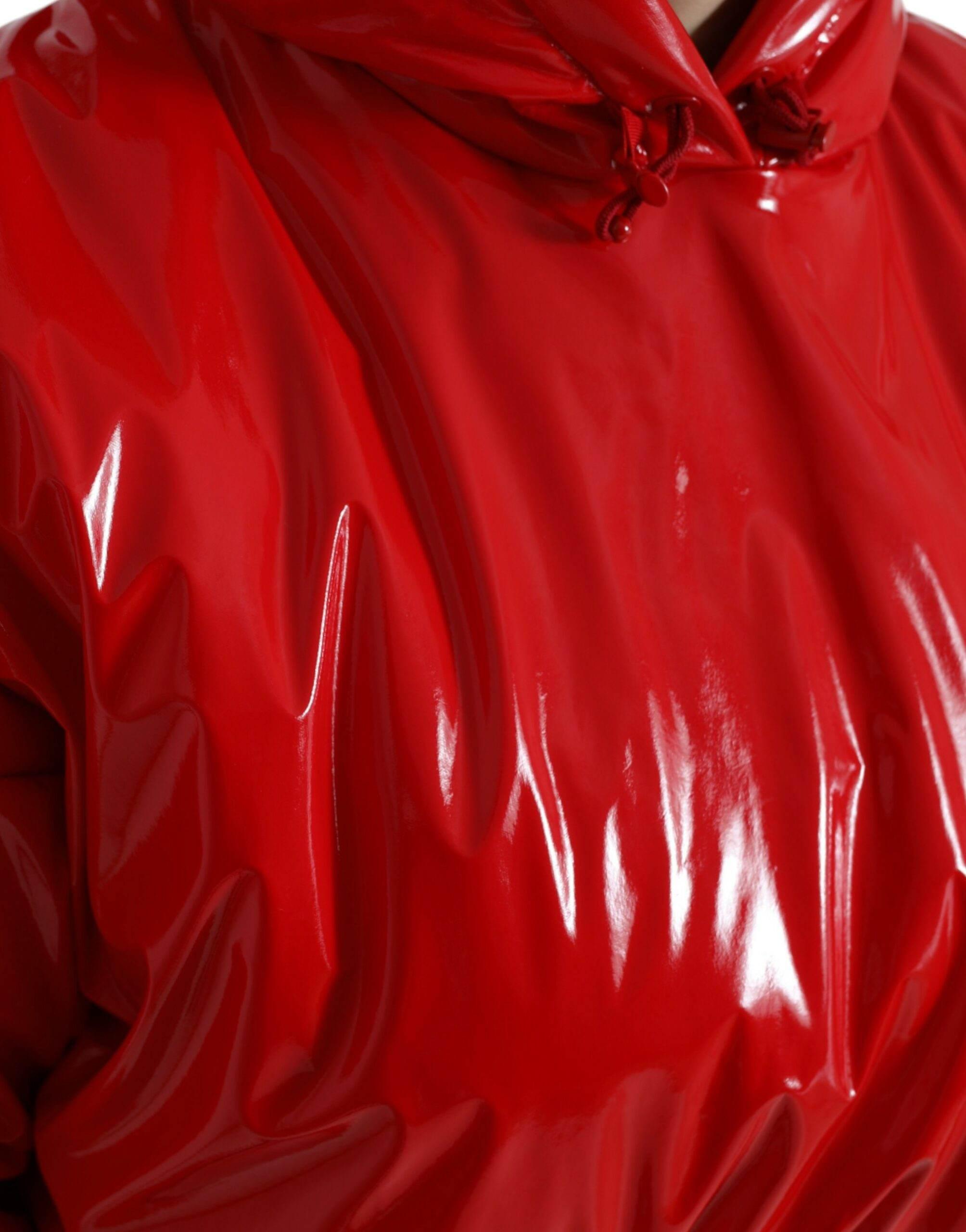 Dolce & Gabbana Chic Shiny Red Cropped Jacket - Hilstor