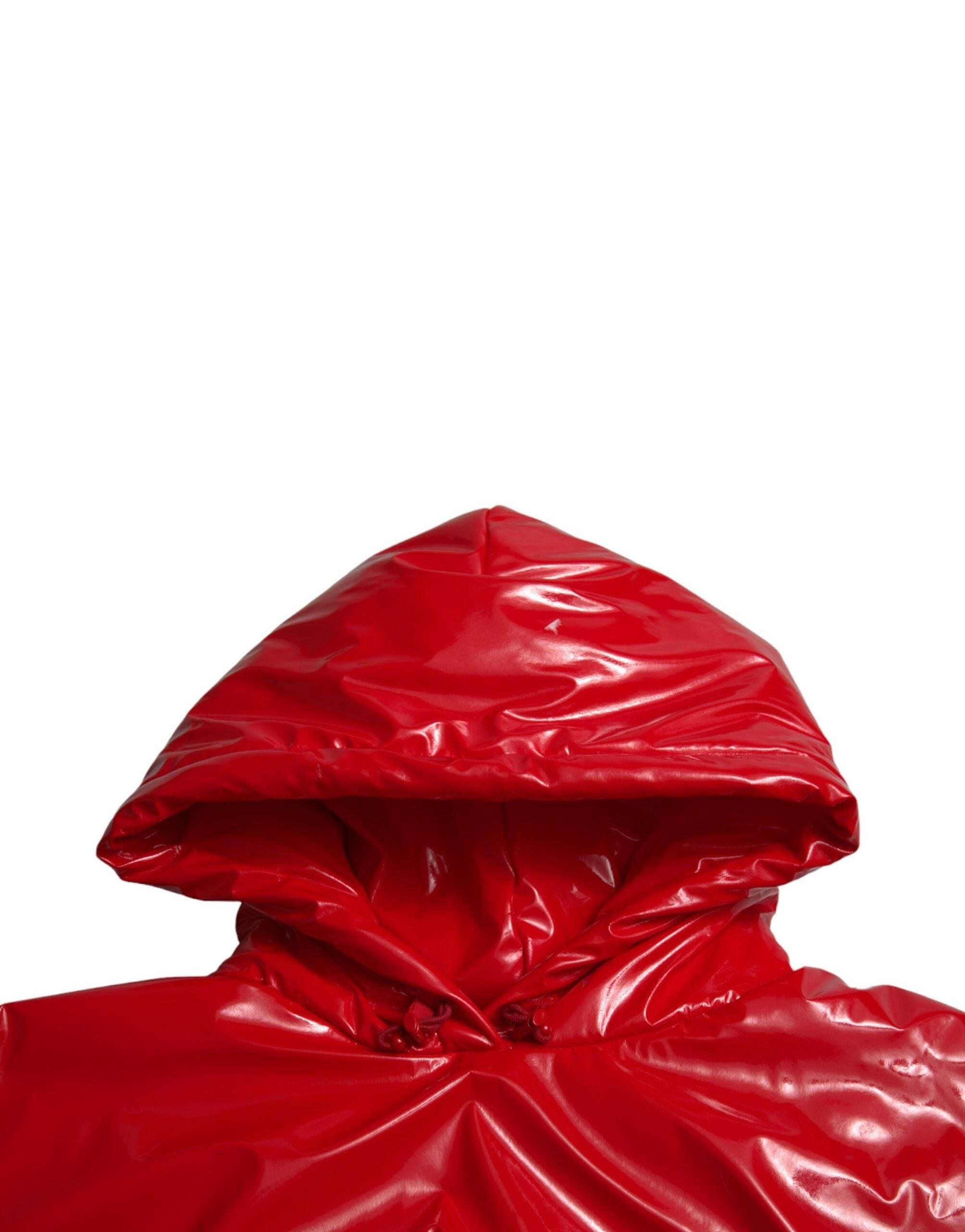 Dolce & Gabbana Chic Shiny Red Cropped Jacket - Hilstor