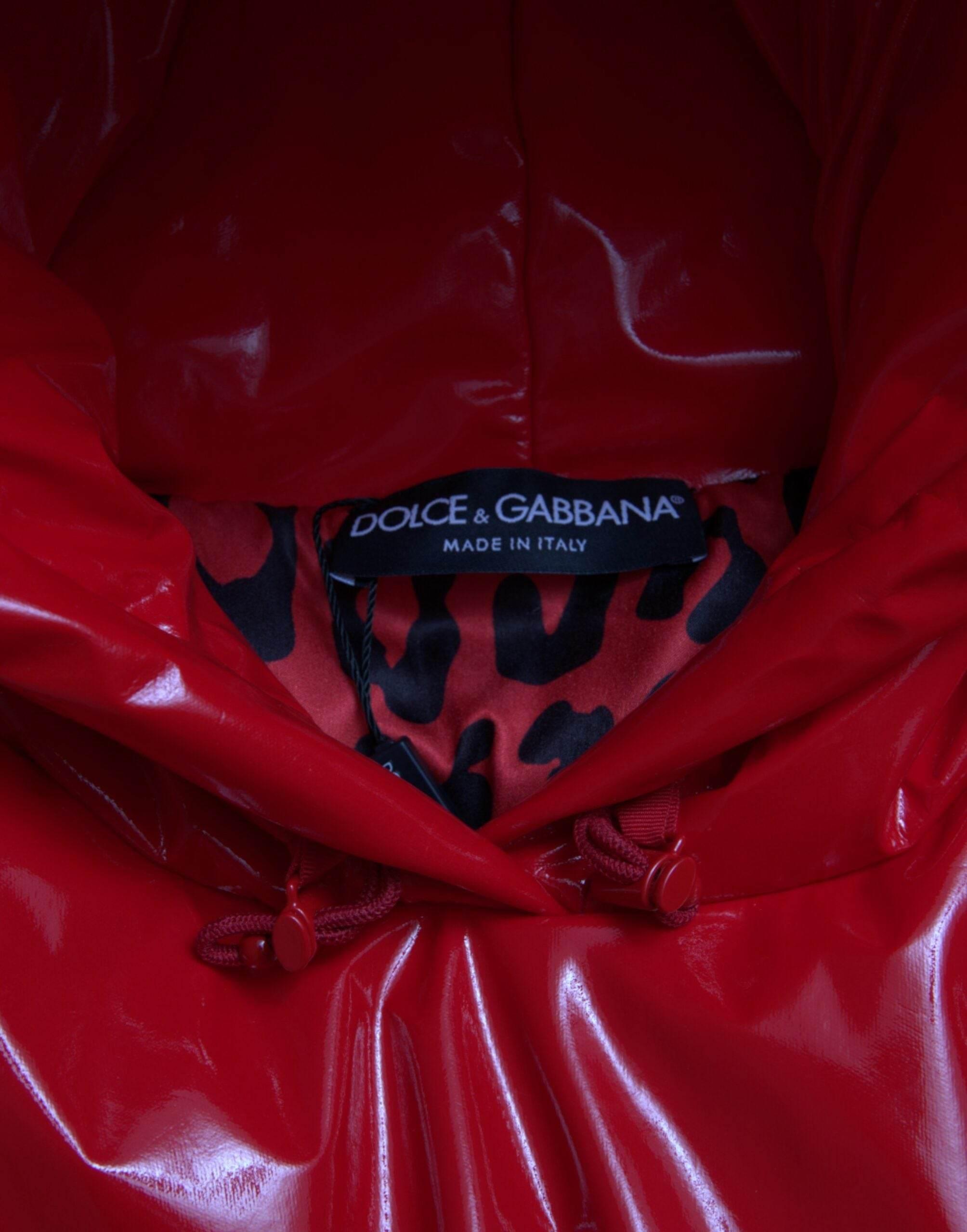 Dolce & Gabbana Chic Shiny Red Cropped Jacket - Hilstor