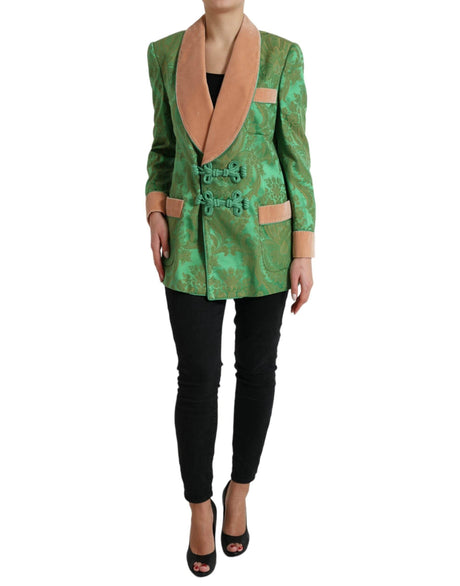 Dolce & Gabbana Floral Elegance Double Breasted Blazer - Hilstor