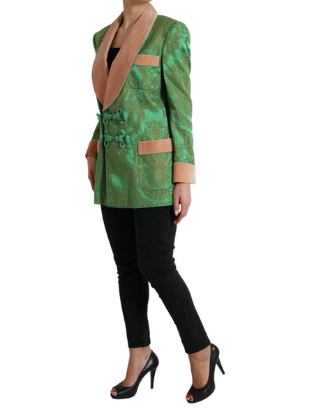 Dolce & Gabbana Floral Elegance Double Breasted Blazer - Hilstor