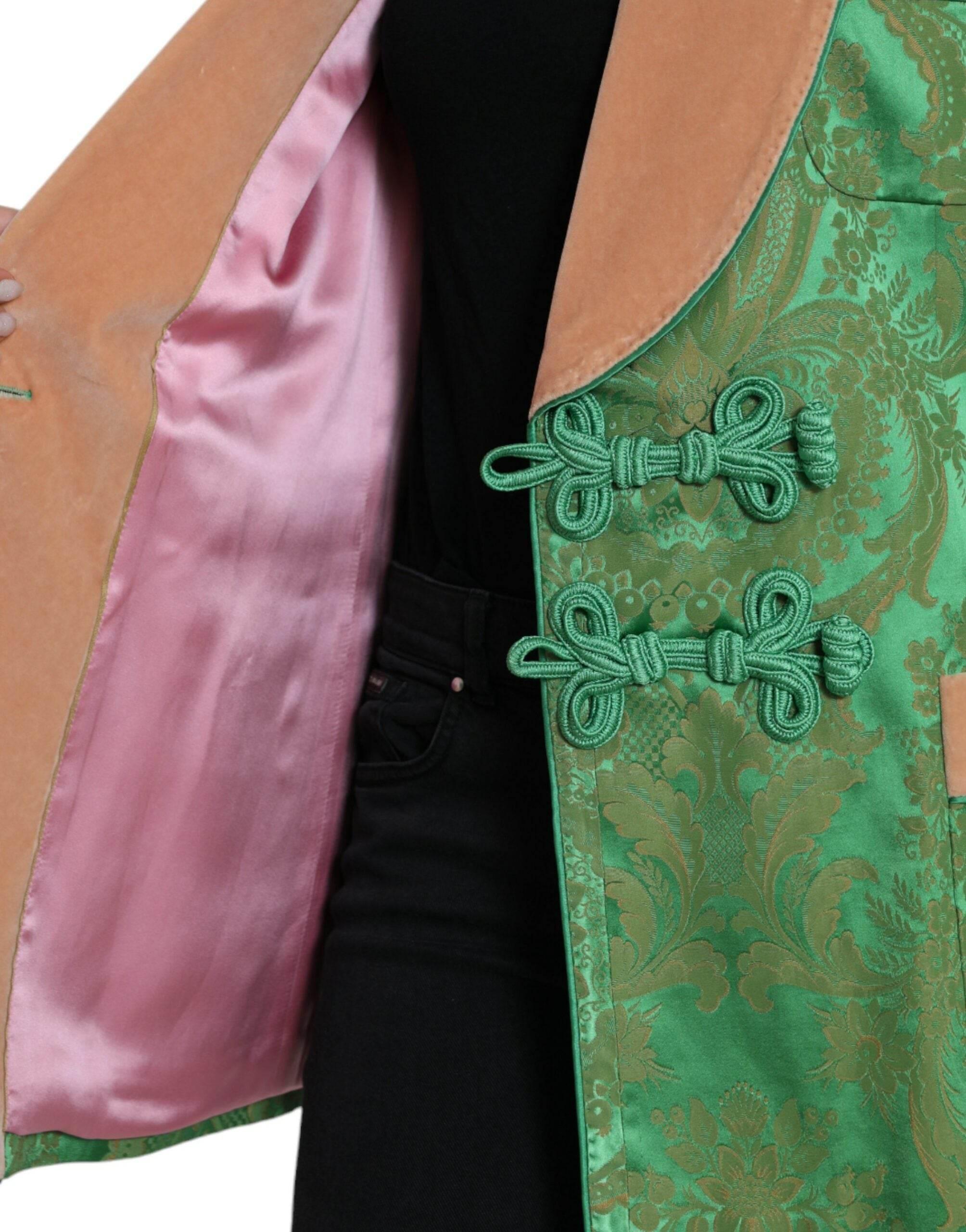 Dolce & Gabbana Floral Elegance Double Breasted Blazer - Hilstor