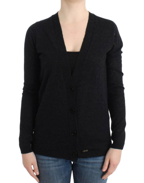 Costume National Gray wool alpaca cardigan - Hilstor