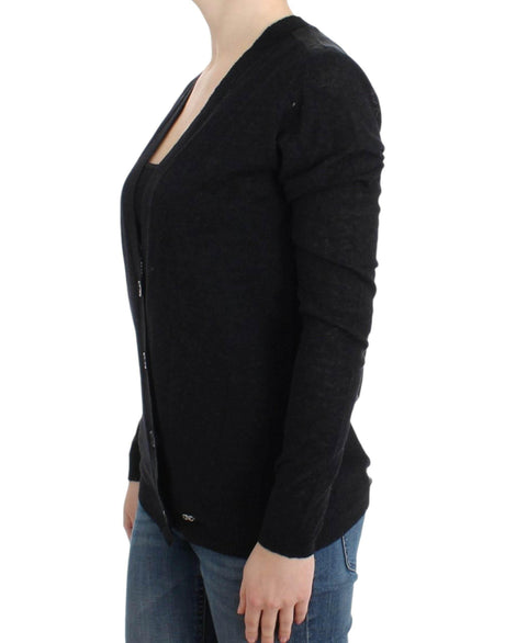 Costume National Gray wool alpaca cardigan - Hilstor