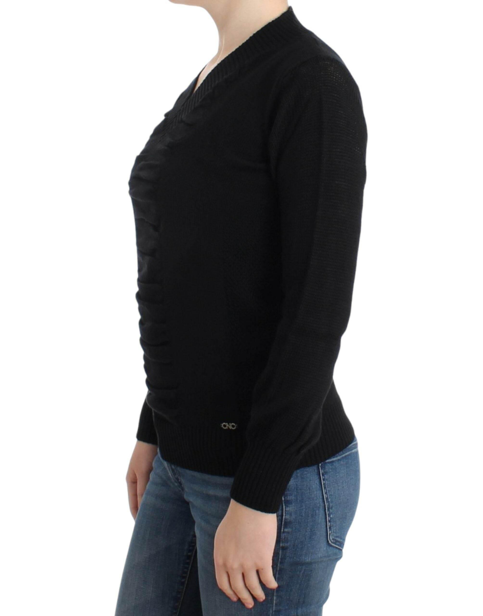 Costume National Elegant V-Neck Lightweight Sweater - Hilstor