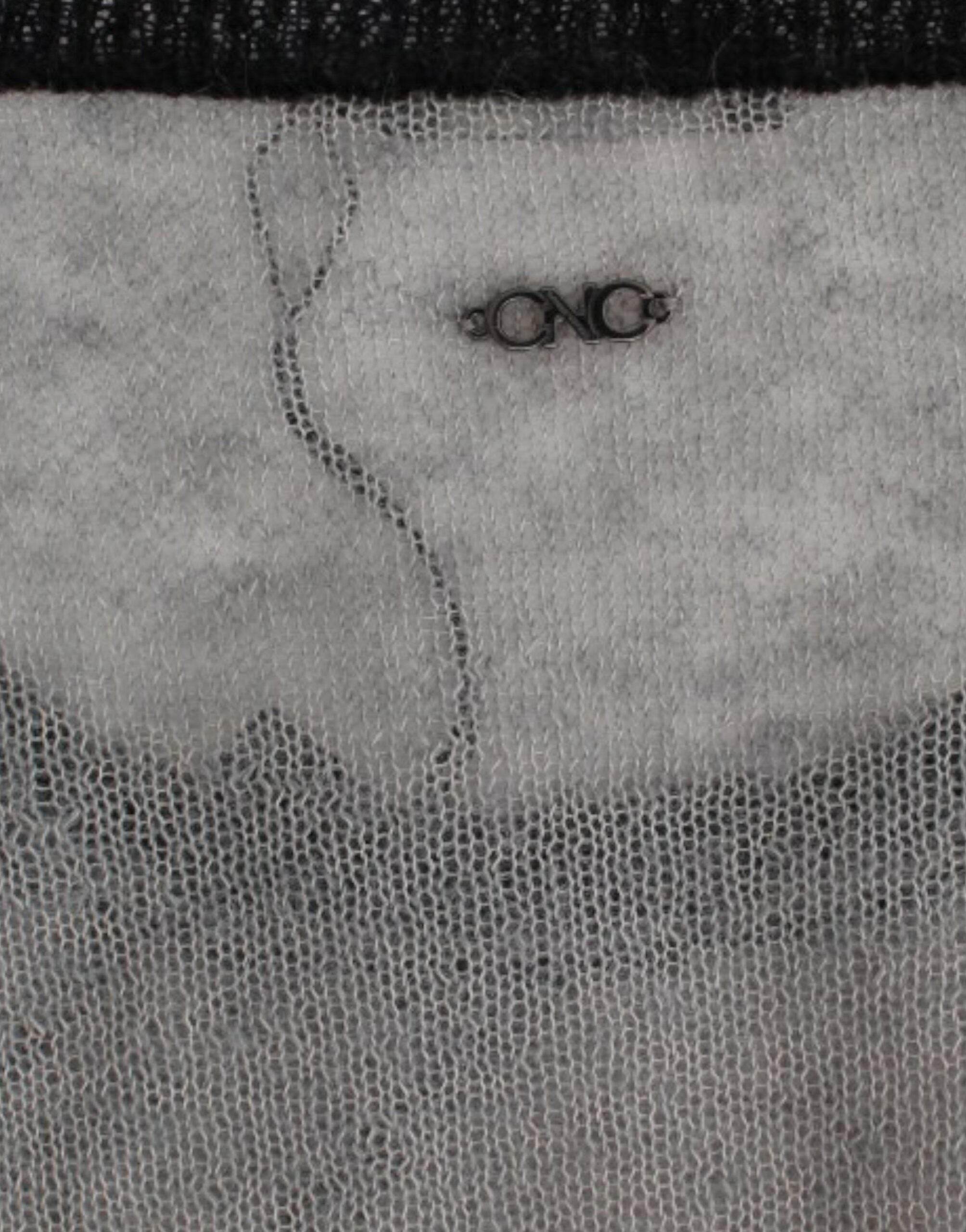 Costume National Gray embellished asymmetric sweater - Hilstor