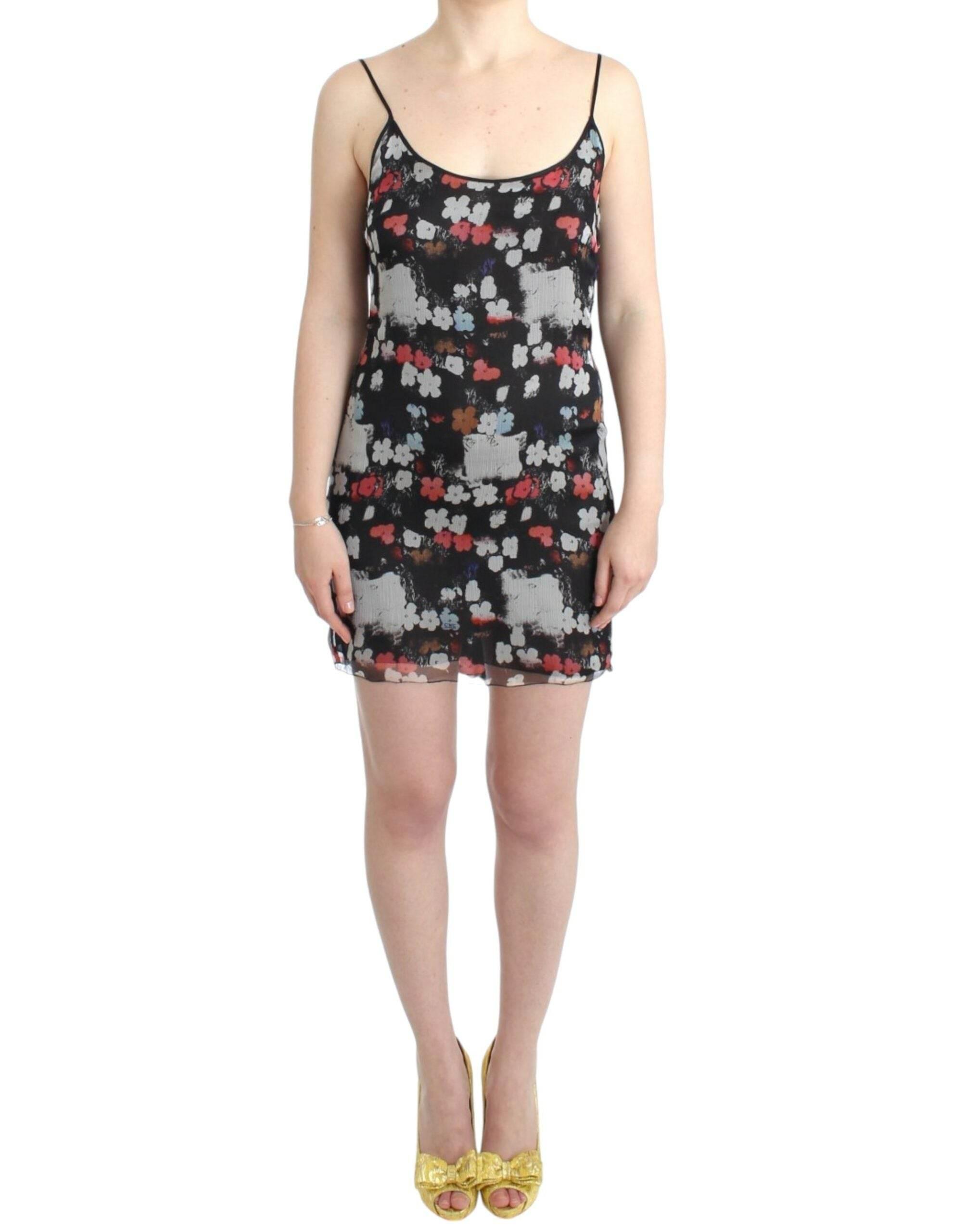 Costume National Floral silk mini dress - Hilstor