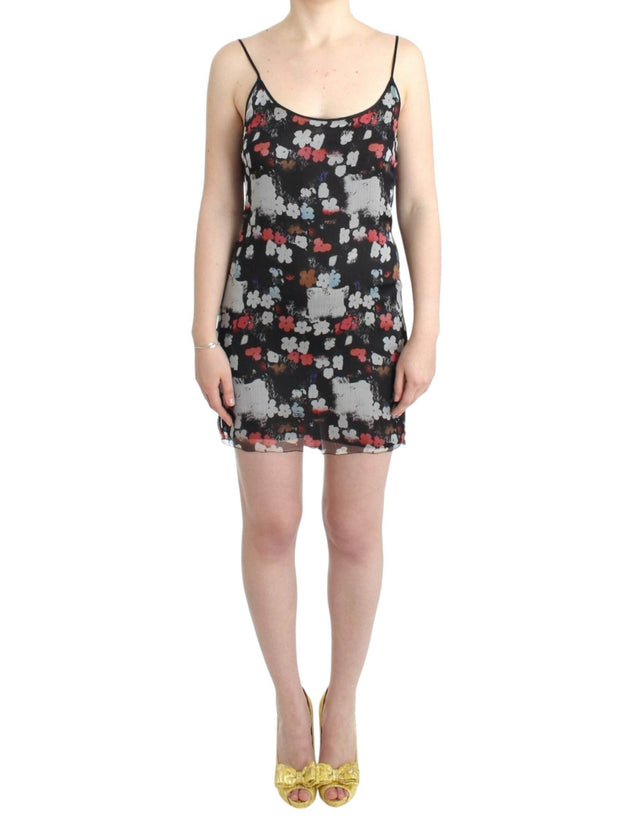 Costume National Floral silk mini dress - Hilstor