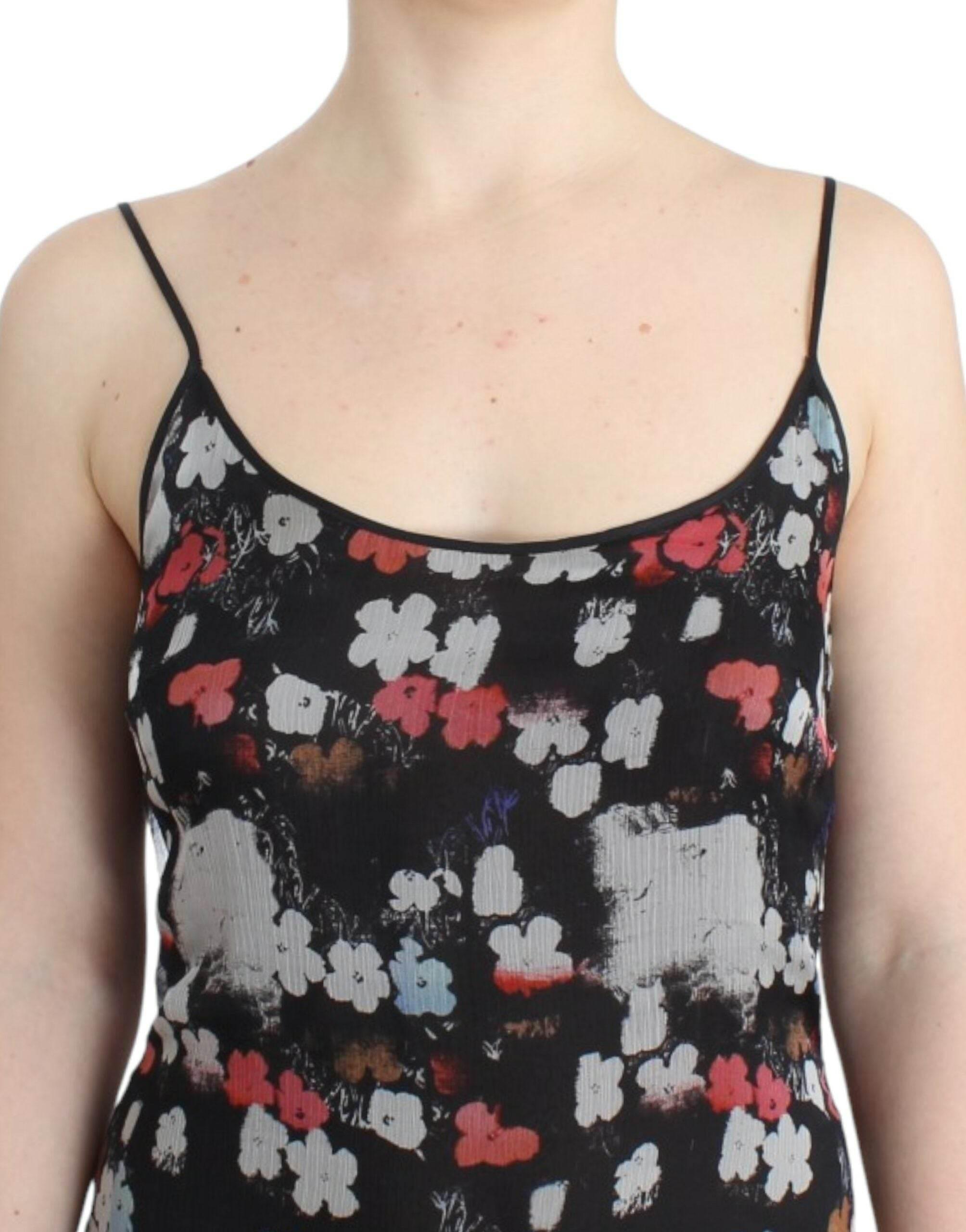 Costume National Floral silk mini dress - Hilstor