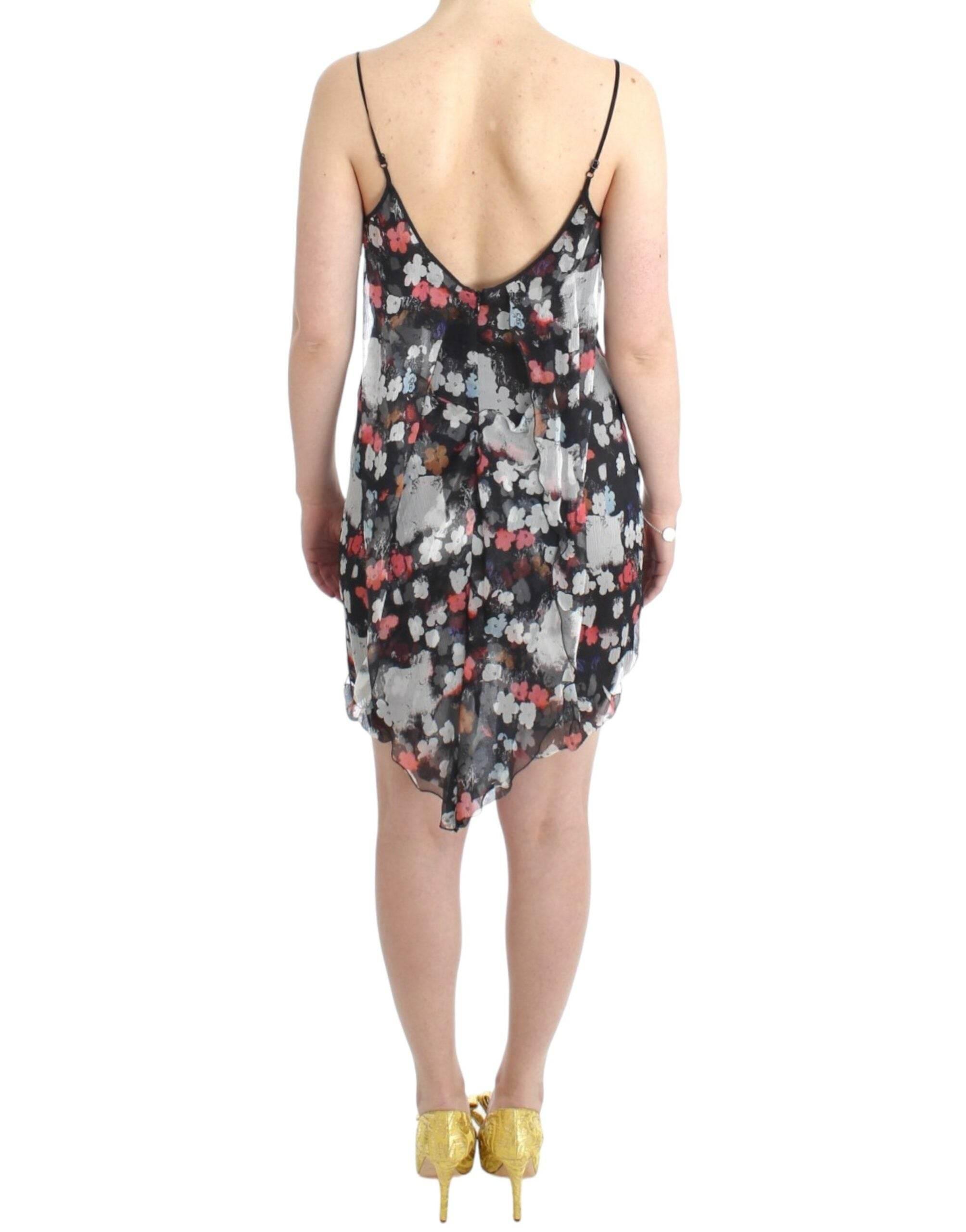 Costume National Floral silk mini dress - Hilstor