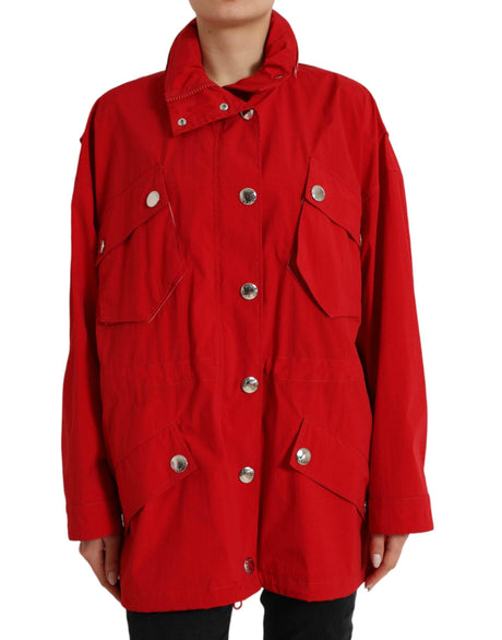 Dolce & Gabbana Elegant Red Long Sleeve Jacket - Hilstor