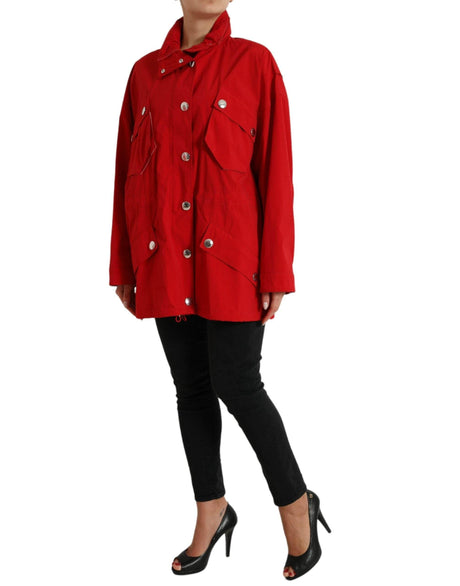 Dolce & Gabbana Elegant Red Long Sleeve Jacket - Hilstor